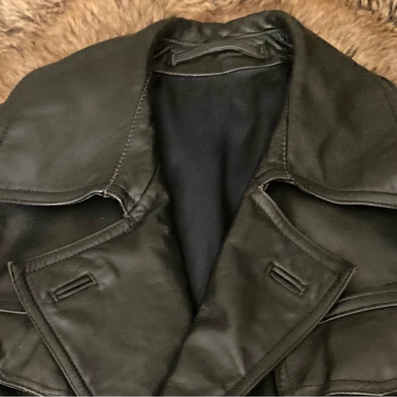 Vintage German Police Jacket Polizei Leather Jacket Motorcycle Jacket S/M. - Picture 6 of 7